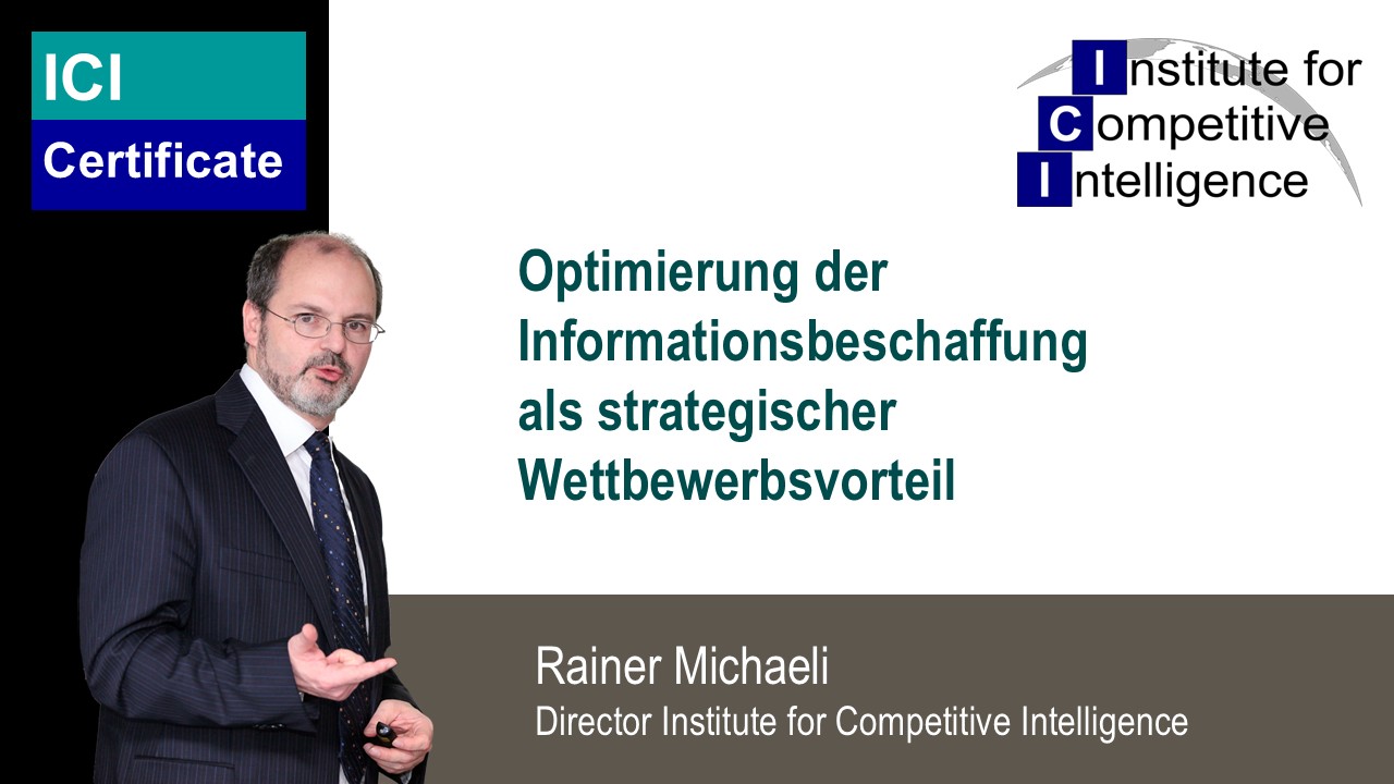 Optimierung der Informationsbeschaffung als strategischer WettbewerbsvorteilOptimierung der Informationsbeschaffung als strategischer Wettbewerbsvorteil